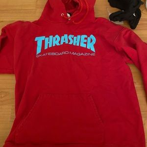 Red thrasher hoodie